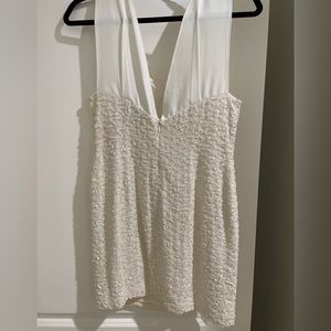 White sequin cocktail dress